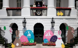 时隔两年 白宫再办复活节滚彩蛋活动