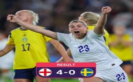 英格兰4比0大胜瑞典挺进决赛 有望在主场夺冠