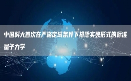 中国科大首次在严格定域条件下排除实数形式的标准量子力学