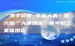 “携手筑梦 幸福大唐”第六届“大唐良缘”青年职工集体婚礼