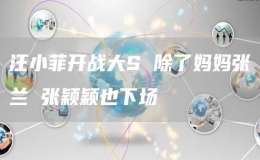 汪小菲开战大S 除了妈妈张兰 张颖颖也下场