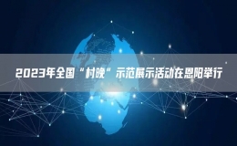 2023年全国“村晚”示范展示活动在恩阳举行