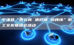 宁津县“庆元宵 猜灯谜 觅良缘”职工交友联谊会活动