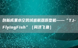 创新成果水空跨域巡航器原型机——“TJ-FlyingFish”（同济飞鱼）