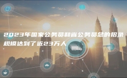 2023年国家公务员和省公务员总的招录规模达到了近23万人