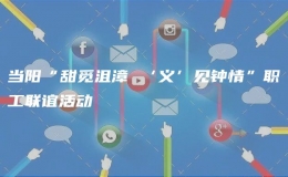当阳“甜觅沮漳 ‘义’见钟情”职工联谊活动