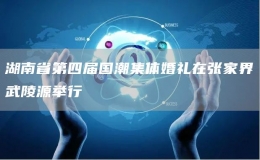 湖南省第四届国潮集体婚礼在张家界武陵源举行