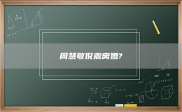 周慧敏倪震离婚?