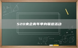 520央企青年单身联谊活动