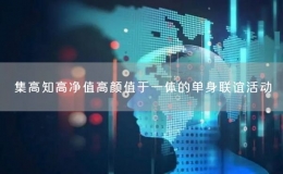 集高知高净值高颜值于一体的单身联谊活动