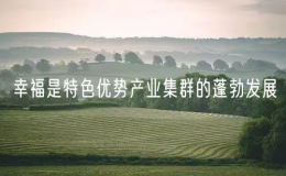 幸福是特色优势产业集群的蓬勃发展