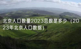 北京人口数量2023总数是多少（2023年北京人口数据）