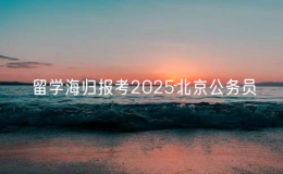 留学海归报考2025北京公务员毕业院校必须软科世界大学学术排