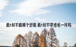 戴t和不戴哪个舒服 戴t和不带感觉一样吗