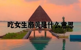 吃女生扇贝是什么意思，男生吃女生的扇贝是什么感觉