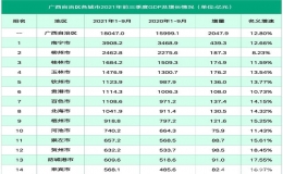 广西省各市gdp排名(广西gdp各市排名)