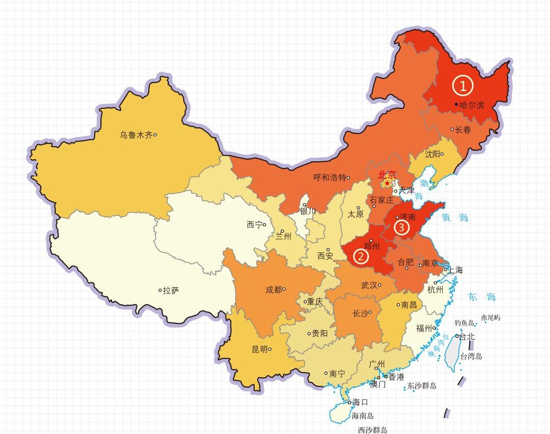 中国34个省份面积排名图片