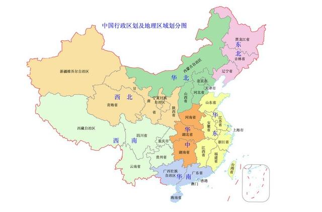 中国34个省份面积排名图片